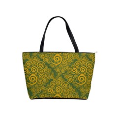 Abstract Flowers And Circle Classic Shoulder Handbag by DinzDas