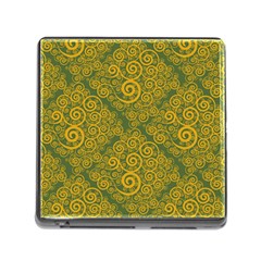 Abstract Flowers And Circle Memory Card Reader (square 5 Slot) by DinzDas