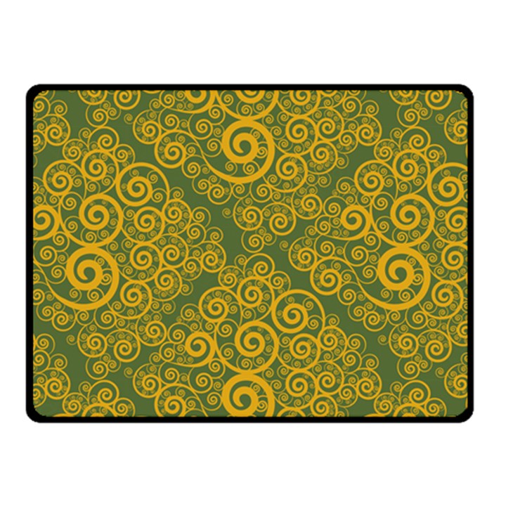 Abstract Flowers And Circle Fleece Blanket (Small)