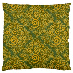 Abstract Flowers And Circle Standard Flano Cushion Case (two Sides) by DinzDas