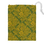 Abstract Flowers And Circle Drawstring Pouch (4XL) Front