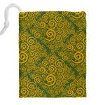 Abstract Flowers And Circle Drawstring Pouch (4XL) Back