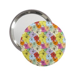 Abstract Flowers And Circle 2 25  Handbag Mirrors by DinzDas