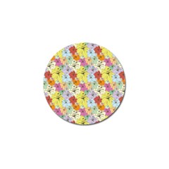 Abstract Flowers And Circle Golf Ball Marker (4 Pack) by DinzDas