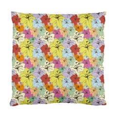 Abstract Flowers And Circle Standard Cushion Case (two Sides) by DinzDas