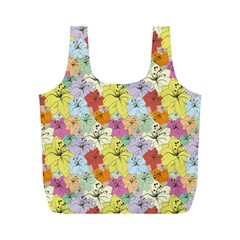 Abstract Flowers And Circle Full Print Recycle Bag (m) by DinzDas