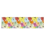 Abstract Flowers And Circle Satin Scarf (Oblong) Front