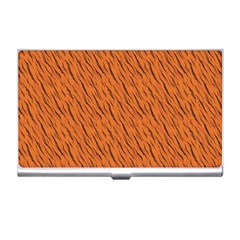 Animal Skin - Lion And Orange Skinnes Animals - Savannah And Africa Business Card Holder by DinzDas