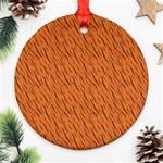 Animal Skin - Lion And Orange Skinnes Animals - Savannah And Africa Round Ornament (Two Sides) Front