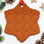 Animal Skin - Lion And Orange Skinnes Animals - Savannah And Africa Ornament (Snowflake) Front