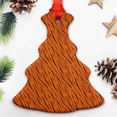 Animal Skin - Lion And Orange Skinnes Animals - Savannah And Africa Christmas Tree Ornament (two Sides) by DinzDas