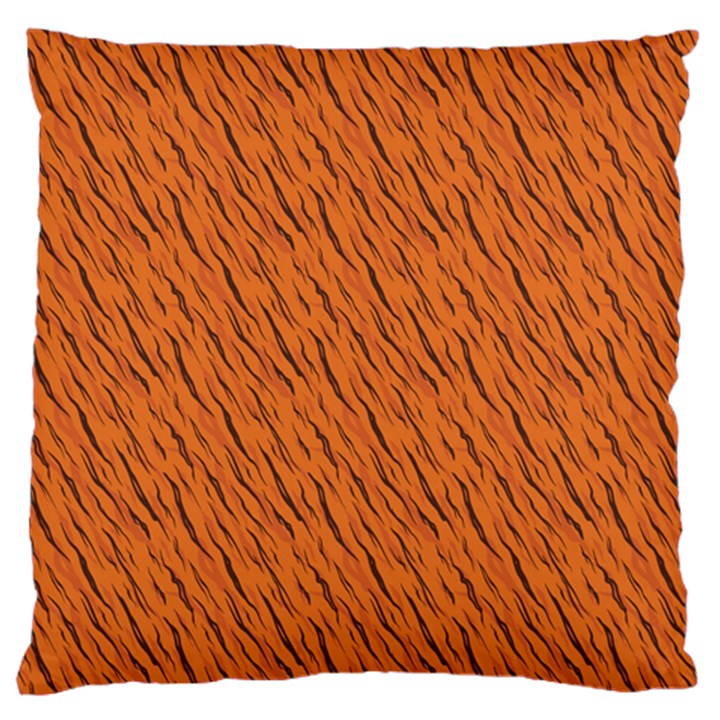 Animal Skin - Lion And Orange Skinnes Animals - Savannah And Africa Large Cushion Case (One Side)