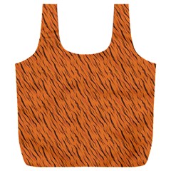 Animal Skin - Lion And Orange Skinnes Animals - Savannah And Africa Full Print Recycle Bag (xxl) by DinzDas