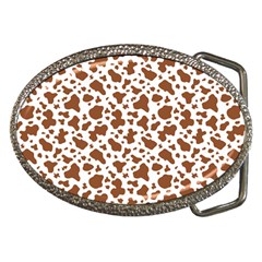 Animal Skin - Brown Cows Are Funny And Brown And White Belt Buckles by DinzDas