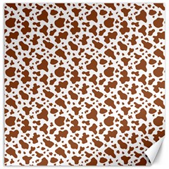 Animal Skin - Brown Cows Are Funny And Brown And White Canvas 20  X 20  by DinzDas