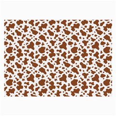 Animal Skin - Brown Cows Are Funny And Brown And White Large Glasses Cloth (2 Sides) by DinzDas