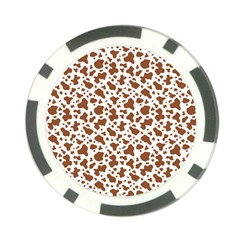 Animal Skin - Brown Cows Are Funny And Brown And White Poker Chip Card Guard (10 Pack) by DinzDas