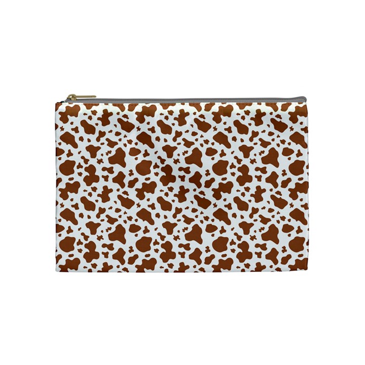 Animal Skin - Brown Cows Are Funny And Brown And White Cosmetic Bag (Medium)