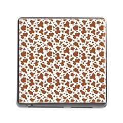 Animal Skin - Brown Cows Are Funny And Brown And White Memory Card Reader (square 5 Slot) by DinzDas