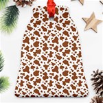 Animal Skin - Brown Cows Are Funny And Brown And White Bell Ornament (Two Sides) Front