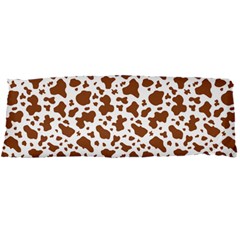 Animal Skin - Brown Cows Are Funny And Brown And White Body Pillow Case Dakimakura (two Sides) by DinzDas