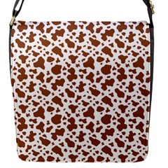 Animal Skin - Brown Cows Are Funny And Brown And White Flap Closure Messenger Bag (s) by DinzDas