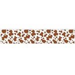 Animal Skin - Brown Cows Are Funny And Brown And White Large Flano Scarf  Front