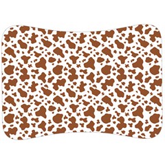 Animal Skin - Brown Cows Are Funny And Brown And White Velour Seat Head Rest Cushion by DinzDas