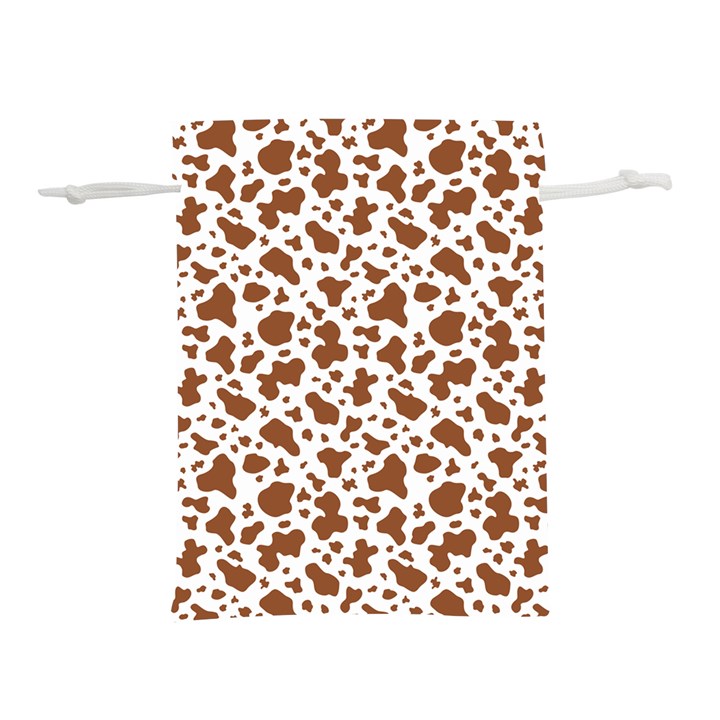 Animal Skin - Brown Cows Are Funny And Brown And White Lightweight Drawstring Pouch (M)