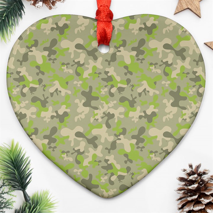 Camouflage Urban Style And Jungle Elite Fashion Ornament (Heart)