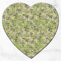 Camouflage Urban Style And Jungle Elite Fashion Jigsaw Puzzle (heart) by DinzDas