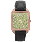 Camouflage Urban Style And Jungle Elite Fashion Rose Gold Leather Watch  Front