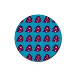 Little Devil Baby - Cute And Evil Baby Demon Rubber Coaster (Round)  Front