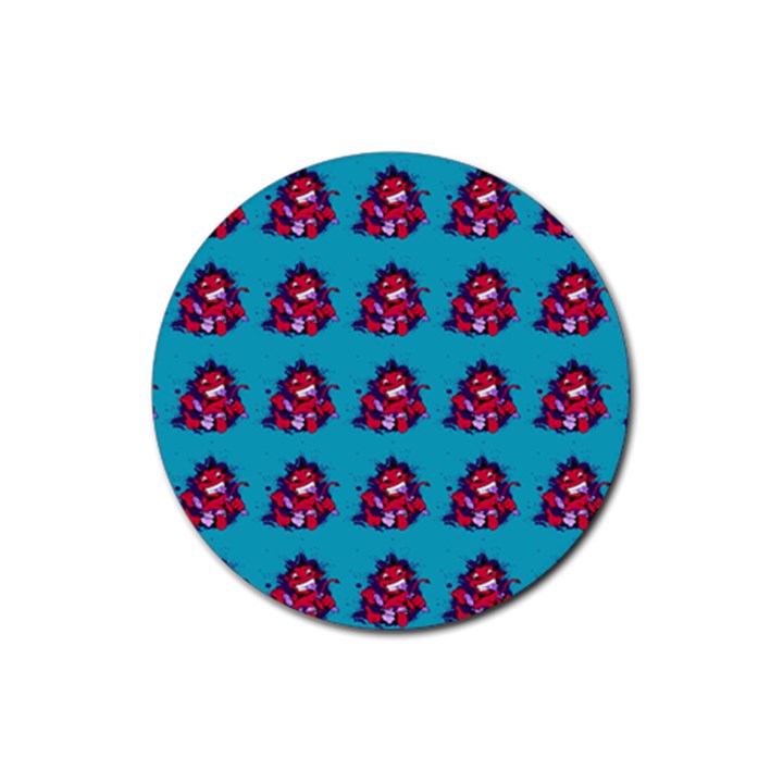 Little Devil Baby - Cute And Evil Baby Demon Rubber Coaster (Round) 