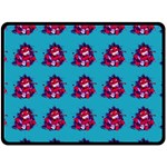 Little Devil Baby - Cute And Evil Baby Demon Fleece Blanket (Large)  80 x60  Blanket Front