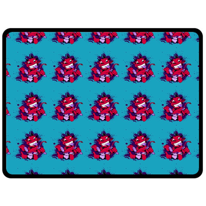 Little Devil Baby - Cute And Evil Baby Demon Fleece Blanket (Large) 