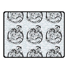 Monster Party - Hot Sexy Monster Demon With Ugly Little Monsters Fleece Blanket (small) by DinzDas