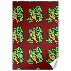 Monster Party - Hot Sexy Monster Demon With Ugly Little Monsters Canvas 24  X 36  by DinzDas