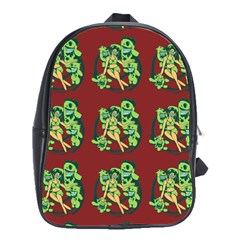 Monster Party - Hot Sexy Monster Demon With Ugly Little Monsters School Bag (large) by DinzDas