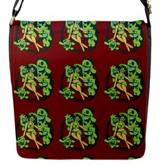 Monster Party - Hot Sexy Monster Demon With Ugly Little Monsters Flap Closure Messenger Bag (s) by DinzDas