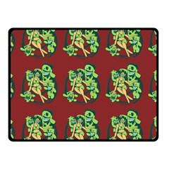 Monster Party - Hot Sexy Monster Demon With Ugly Little Monsters Double Sided Fleece Blanket (small)  by DinzDas