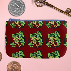 Monster Party - Hot Sexy Monster Demon With Ugly Little Monsters Large Coin Purse by DinzDas