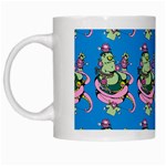 Monster And Cute Monsters Fight With Snake And Cyclops White Mugs Left