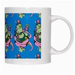 Monster And Cute Monsters Fight With Snake And Cyclops White Mugs Right