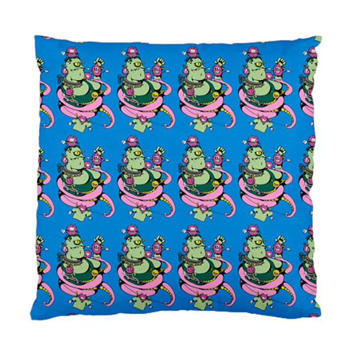 Monster And Cute Monsters Fight With Snake And Cyclops Standard Cushion Case (One Side)