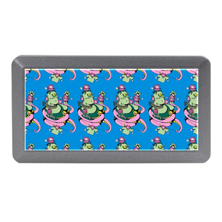 Monster And Cute Monsters Fight With Snake And Cyclops Memory Card Reader (Mini)