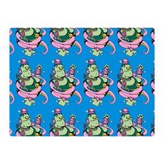 Monster And Cute Monsters Fight With Snake And Cyclops Double Sided Flano Blanket (mini)  by DinzDas