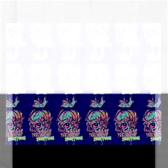 Jaw Dropping Horror Hippie Skull Rectangular Jigsaw Puzzl by DinzDas