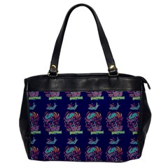 Jaw Dropping Horror Hippie Skull Oversize Office Handbag by DinzDas