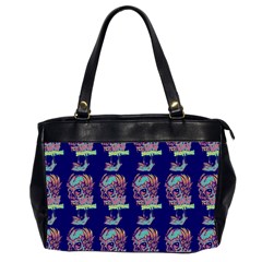 Jaw Dropping Horror Hippie Skull Oversize Office Handbag (2 Sides) by DinzDas